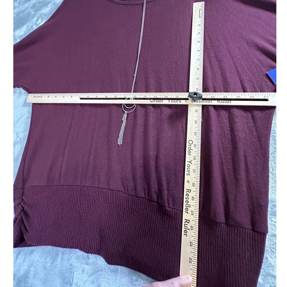NEW Apt 9 Women's‎ Sweater XXL Burgundy  Long Sleeve